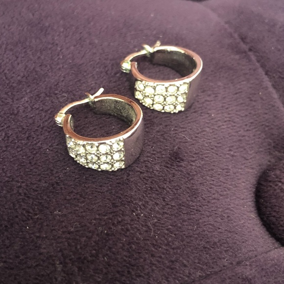 COPY - Touchstone Crystal Huggie earrings. - Picture 3 of 6